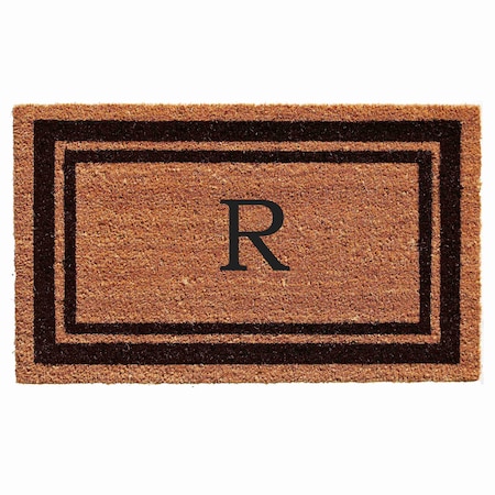 Calloway Mills Monogram Door Mat, Natural, Black, 18 in W x 30 in L 152961830R